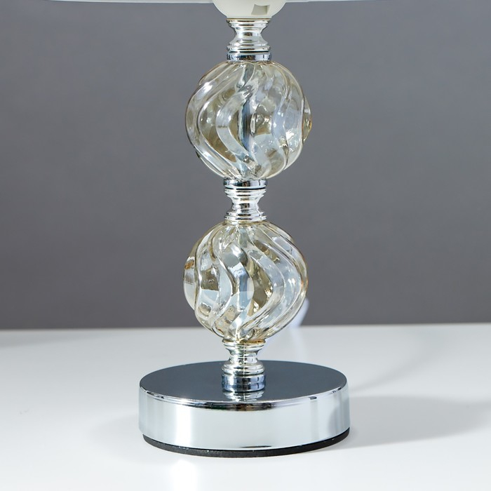 Лампа настольная 16715/1BG E27 40Вт хром/бежевый 22х22х36 см RISALUX