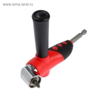 Адаптер угловой для дрели ТУНДРА, с набором бит 4 шт.