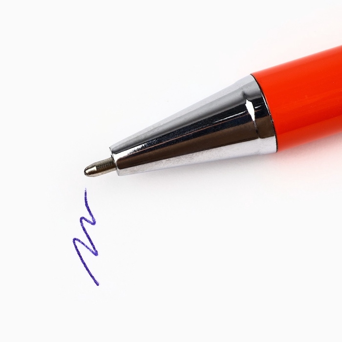 Ручка шариковая синяя паста, металлический корпус на открытке, 1 мм &laquo;8 Марта Счастье&raquo;