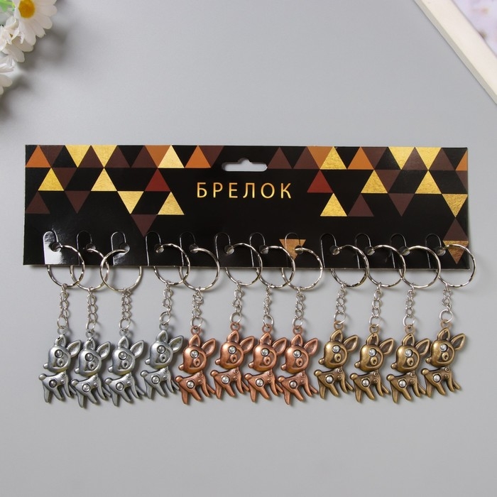 Брелок металл "Олень" МИКС 4,5х2 см