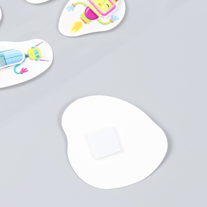 Наклейка картон 2 слоя "Роботы" 17х12 см