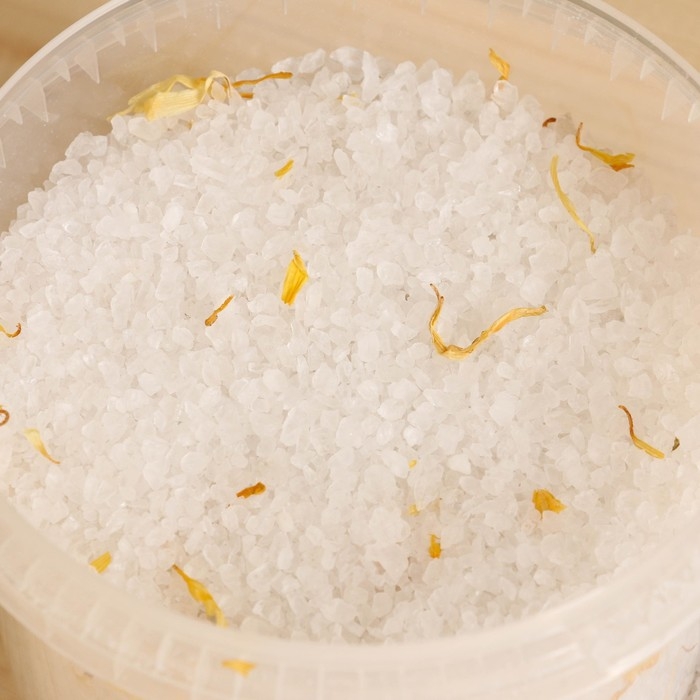 Солевой скраб "Добропаровъ" из белой каменной соли с маслом апельсина и травами, 550 гр