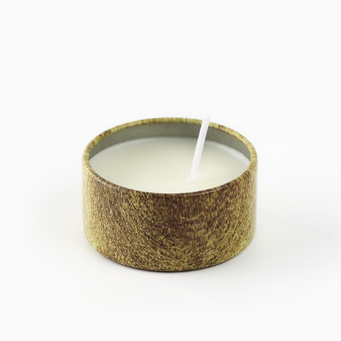 Свеча новогодняя в железной банке &laquo;Новый год: Золотая&laquo;Новый год: аромат ваниль, 4.8 см