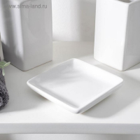 Набор аксессуаров для ванной комнаты &laquo;Лодж&raquo;, 3 предмета (мыльница, дозатор для мыла 350 мл, стакан), цвет белый