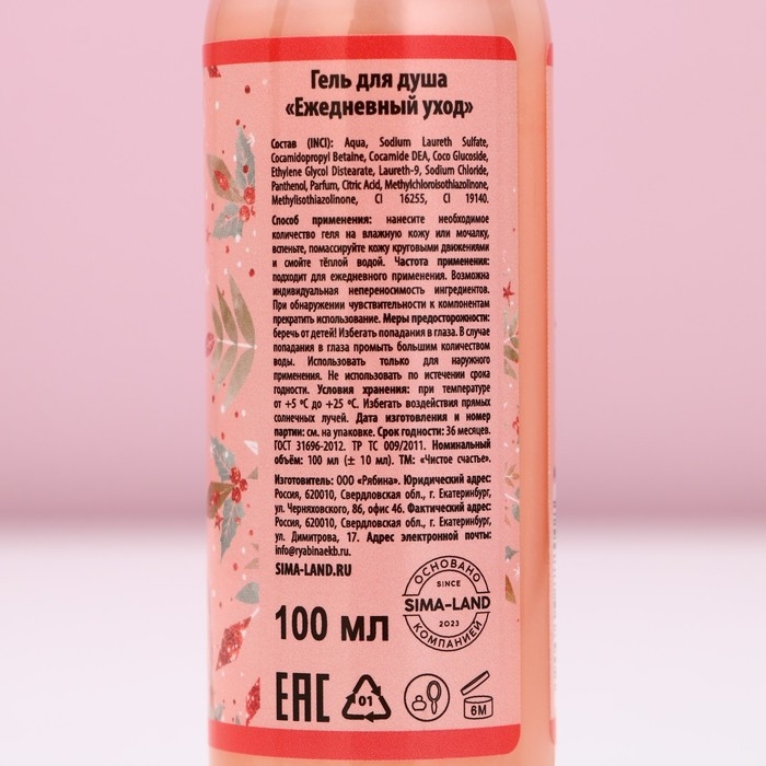 Гель для душа &laquo;Чудес круглый год!&raquo;, 100 мл, аромат ягодный чизкейк, Новый Год