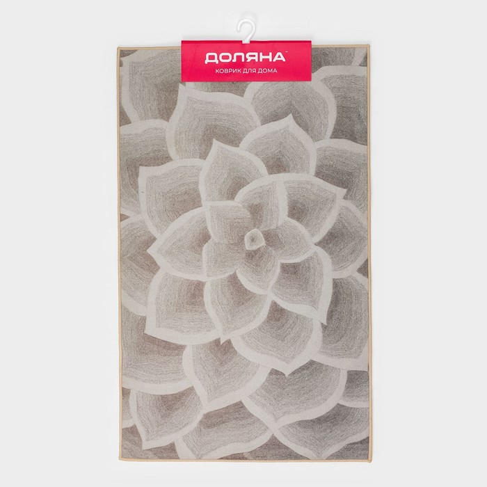 Коврик Доляна &laquo;Фло&raquo;, 60&times;100 см, цвет серый