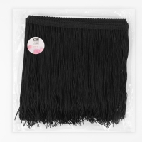 Тесьма декоративная &laquo;Бахрома&raquo;, 20 см, 5 &plusmn; 0,5 м, цвет чёрный