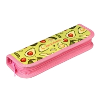 Пенал 1 секция, 55 х 205 х 25 мм, Calligrata "Авокадо", ламинированный картон