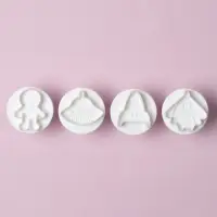 Плунжеры кондитерские Доляна &laquo;НЛО&raquo;, набор 4 шт., пластик, белые