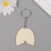 Брелок дерево "Лёгкие. Цветы" 4,2х4,4х0,3 см