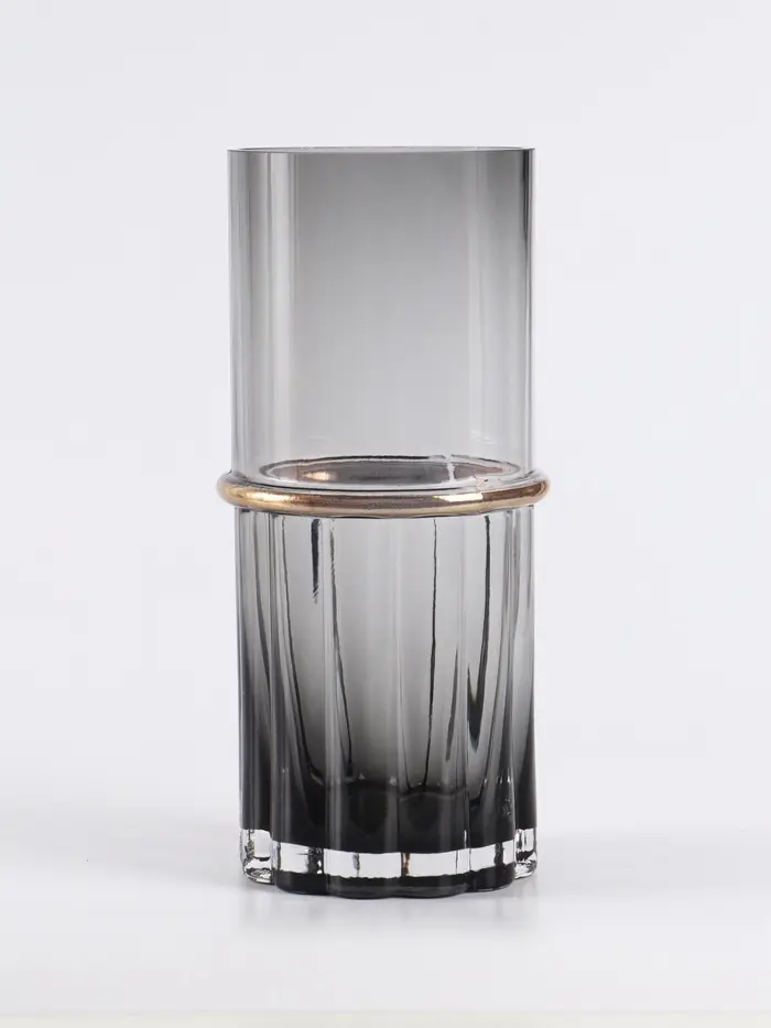 Ваза &laquo;Лоренцо&raquo;, 25&times;10 см, стекло, чёрная