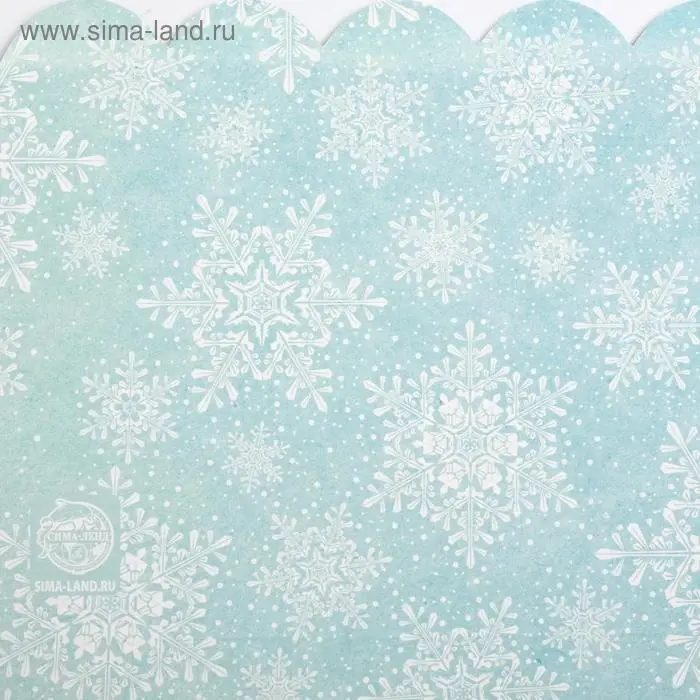 Коробка для кондитерских изделий с PVC крышкой &laquo;Снежинки&raquo;, 10.5 х 21 х 3 см