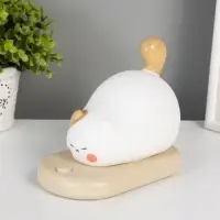 Ночник "Котёнок на коврике" LED 3Вт 5V USB АКБ 9х15х13,2 см