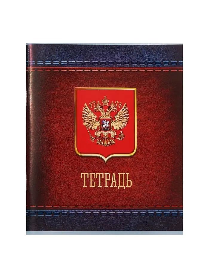 Тетрадь 48 листов в клетку Calligrata &laquo;Россия&raquo;, обложка мелованная бумага, блок №2, белизна 75% (серые листы), МИКС