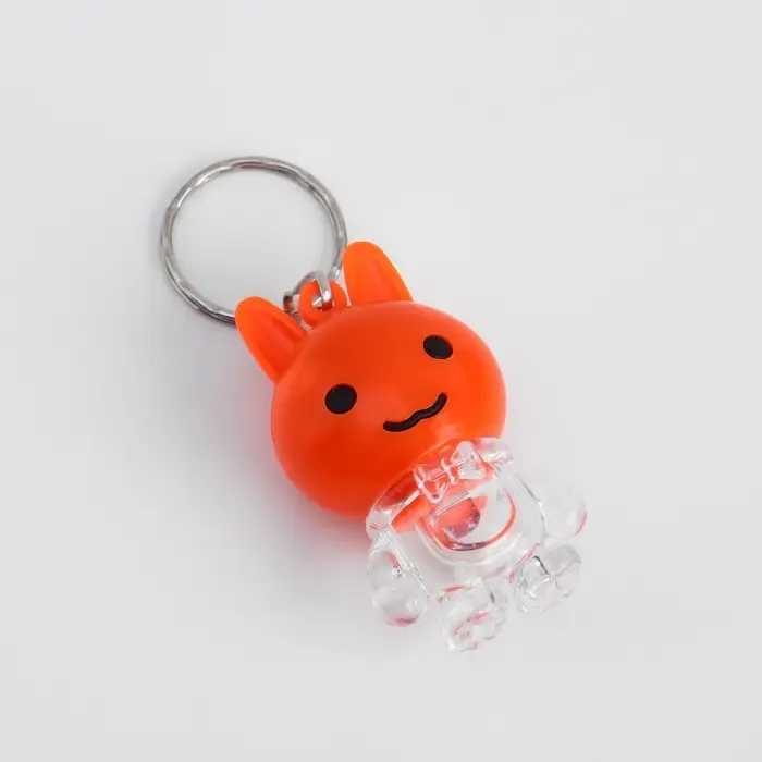 Фонарик брелок для ключей на кольце &laquo;Заяц&raquo;, 3&times;AG3, МИКС