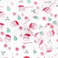 Бумага упаковочная тишью "Дед Мороз!", белая, 50 х 66 см