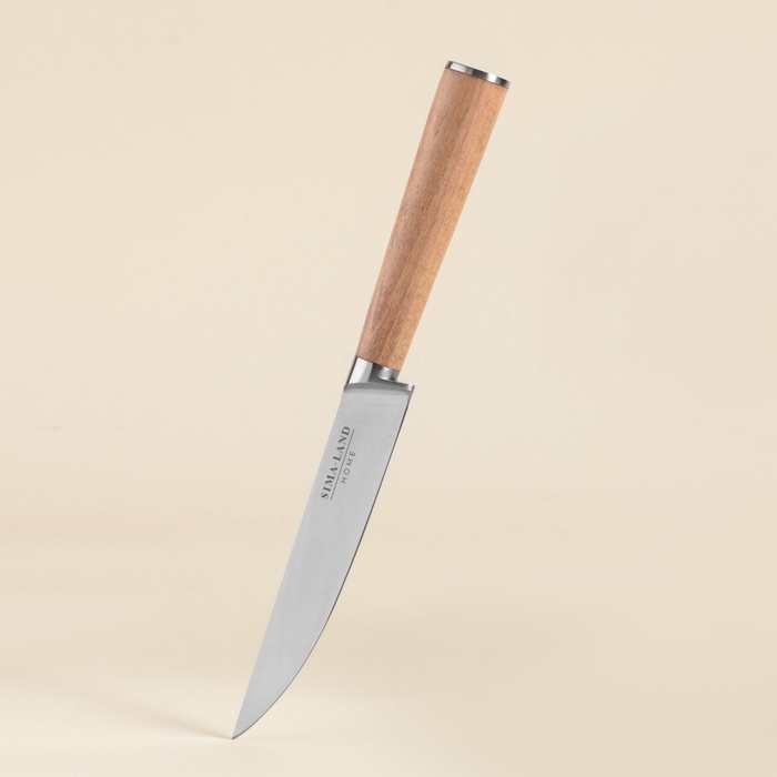 Нож кухонный универсальный SL Home &laquo;Калабрия&raquo;, нержавеющая сталь, 12,5 см, бежевый