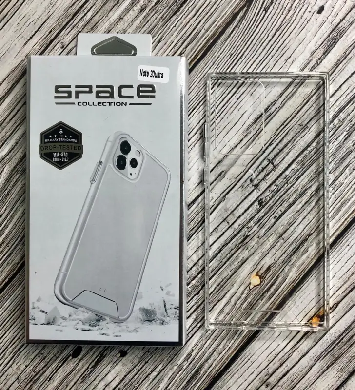 Чехол SPACE Samsung Note 20 Ultra противоударный прозрачный