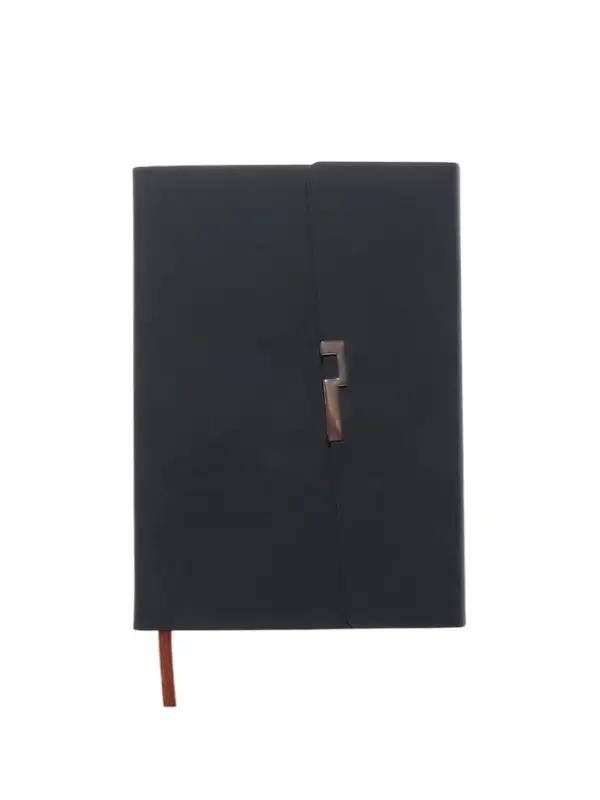 Ежедневник недатированный формат А5, с клапаном, 96л, линия, пвх, Серый