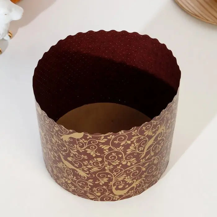 Форма бумажная для кекса, маффинов и кулича "РАЙСКИЙ САД" 124х100мм ( фасовка 1200 шт)