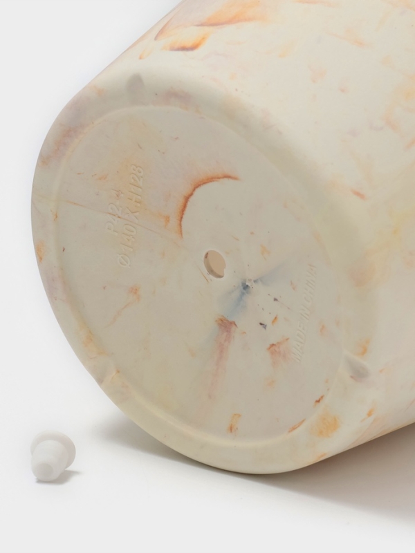 Кашпо круглое "SandStorm" d14х13 см, цвет оранжевый