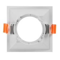 Светильник встраиваемый под лампу MR16, квадрат, пластик, белый