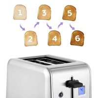 Тостер для хлеба с поддоном для крошек КТ-6412 - 850 Вт