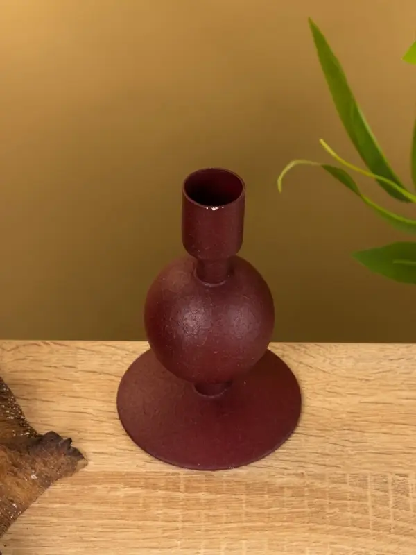 Подсвечник на 1 свечу "Сливовый" с 1 сферой 7,5х7,5х11,5 см