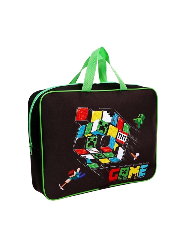 Папка с ручками текстильная А4, 360&times;245&times;70 мм, Calligrata Top &laquo;Игра&raquo;