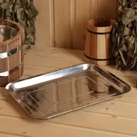 Поддон-испаритель для соляного брикета, нержавеющая сталь, 36х27см, 0,4мм