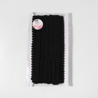 Тесьма декоративная &laquo;Шанель&raquo;, 12 мм, 10 &plusmn; 1 м, цвет чёрный