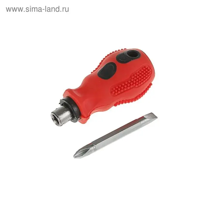 Отвертка комбинированная ЛОМ, 2 в 1, двухкомпонентная рукоятка, PH2/SL6 х 38 мм