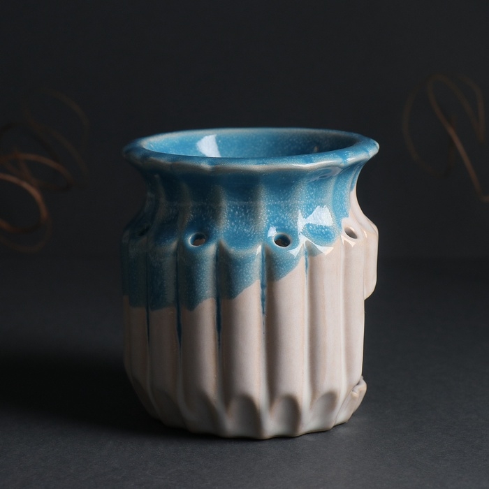 Аромалампа керамика "Греческая амфора" синий 9х9х9,5 см