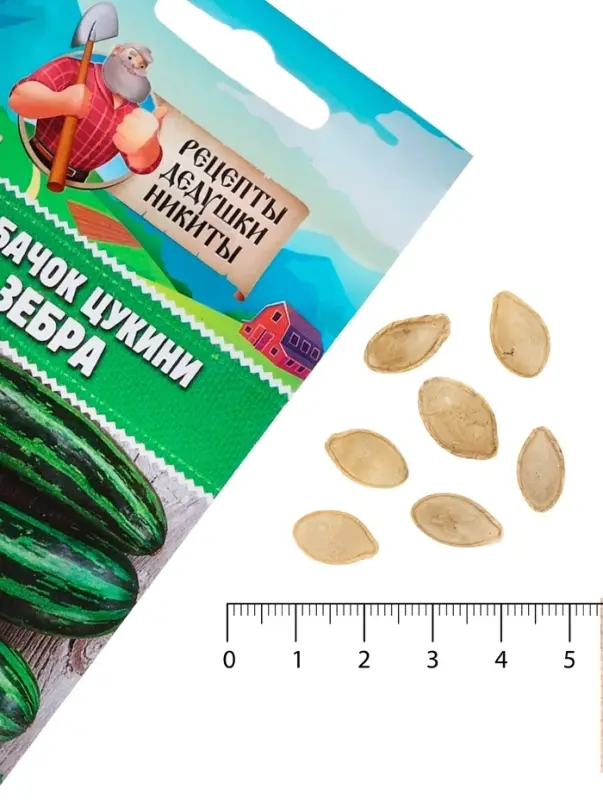 Семена Кабачок цукини "Зебра", 2 г