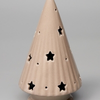 Светодиодная фигура "Елочка бежевая" 16.7х9.7х9.7, 1 LED, LR44x3(в компл.), Т/БЕЛЫЙ