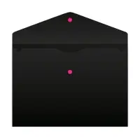 Папка-конверт на кнопке А4, 180 мкм, Calligrata "No Secret", непрозрачная, черная, микс цветные кнопки