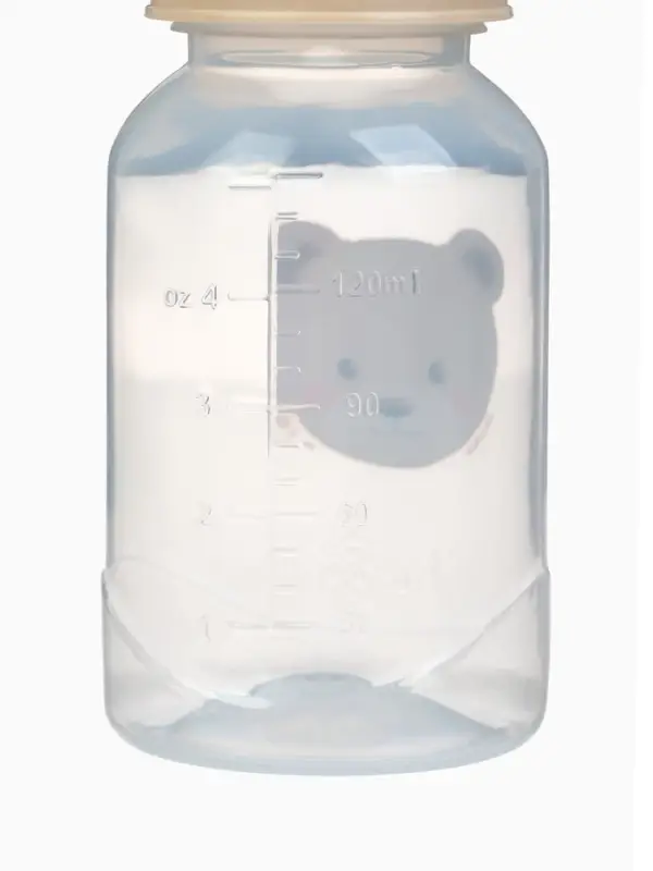 Новогодняя бутылочка для кормления &laquo;Bear&raquo; 150 мл, цилиндр, бежевый Mum&Baby