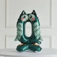 Воздушный шар фольгированный 24" &laquo;Цифра 0. Сова&raquo;, на подставке