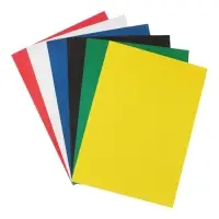 Картон цветной А4, 6 листов, 6 цветов, немелованный 220 г/м2, скоба, на скрепке