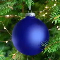 Елочный шар Finery Matt, 10 см, матовый синий