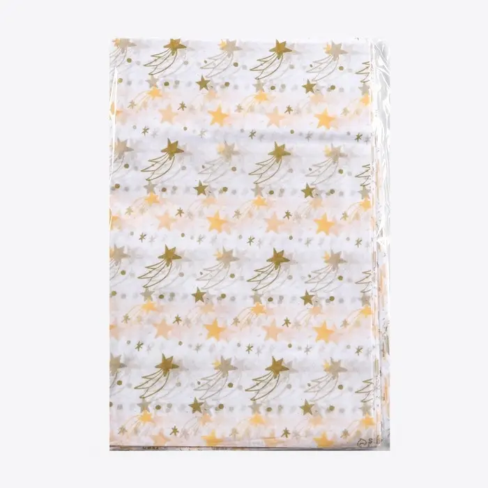 Бумага упаковочная тишью, новогодняя упаковка "Полет",50 х 66 см.