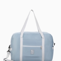 Сумка дорожная на молнии, серая