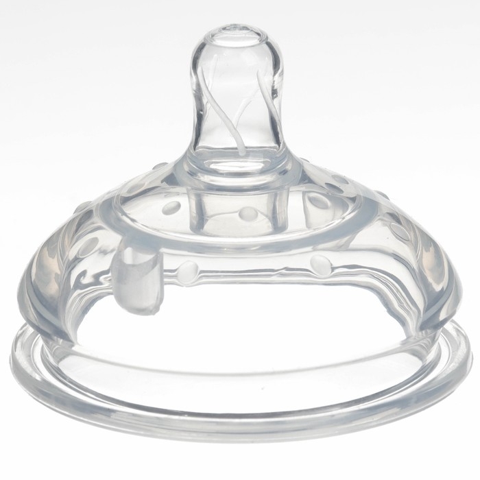 Бутылочка для кормления M&B, ШГ &Oslash;70мм, от 6 мес, 250мл, с ручками, силиконовая колба, цвет зеленый