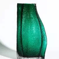 Ваза стекло настольная "Дженис" 25х12х8 см, зелёный