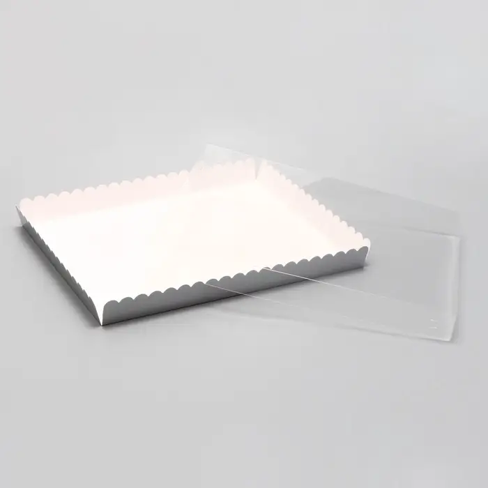 Коробка для печенья, серебряная, 23.5&times;30&times;3 см