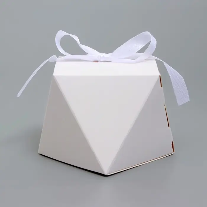 Коробка для конфеты, пирожные с лентой, 10&times;7&times;7.4 см