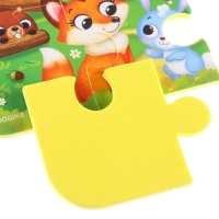 Мягкий пазл для малышей &laquo;Лесные зверята&raquo;, 6 деталей, Крошка Я