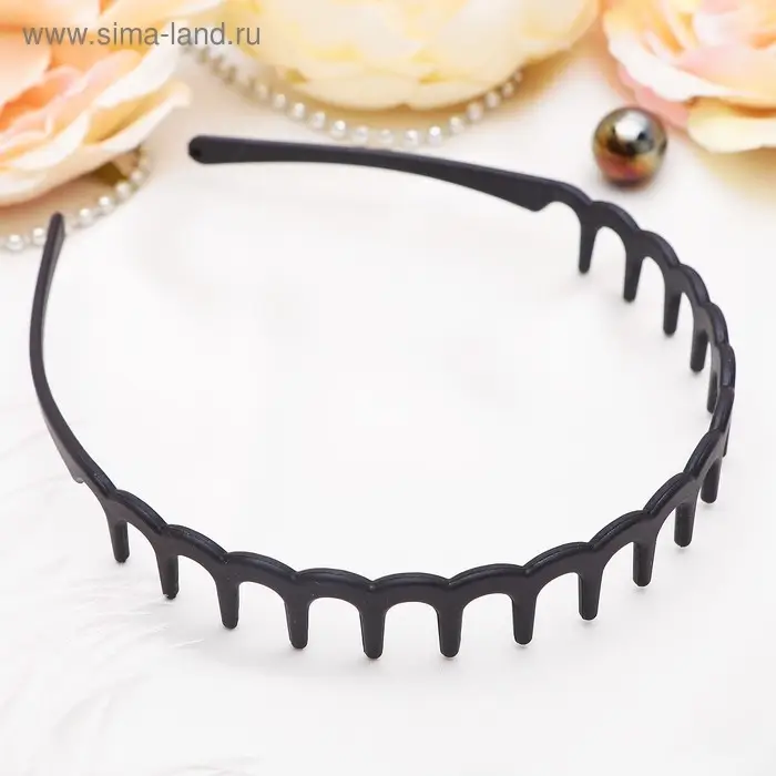 Ободок для волос &laquo;Ночь&raquo;, простой, 1.7 см, матовый чёрный