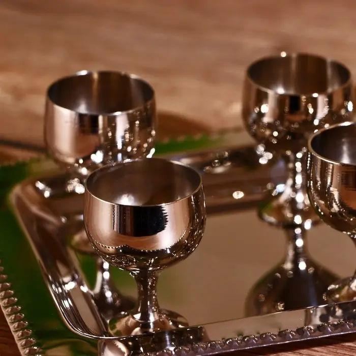 Набор 6 рюмок на подносе 24х17 см