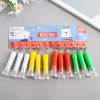 Фонарик брелок для ключей на кольце &laquo;Тюльпан&raquo;, 7.5&times;2.5&times;2.5 см, МИКС